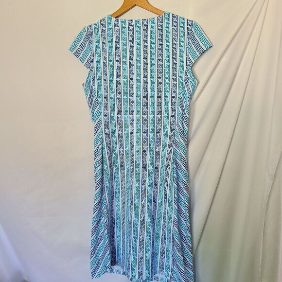 J. Mclaughlin Greek Key Scroll Catalina Cloth Dress sz M - Picture 4 of 4